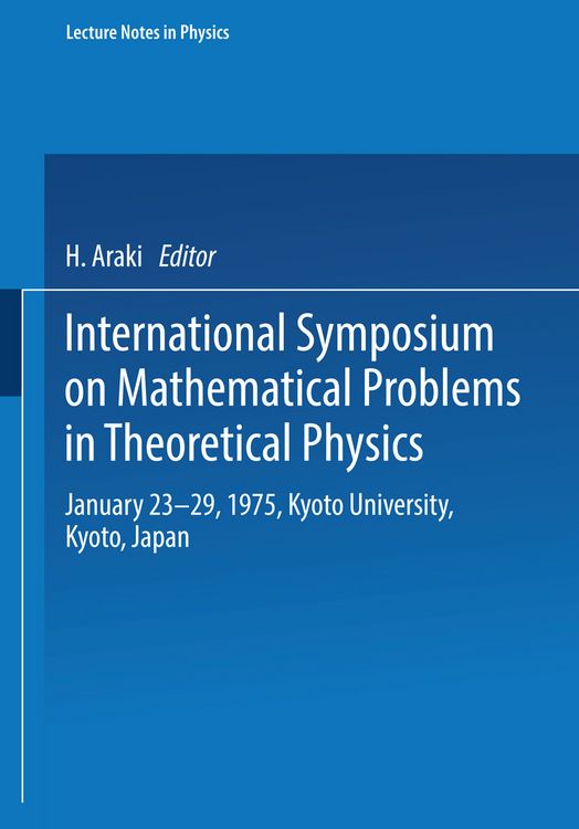 Produktbild: International Symposium on Mathematical Problems in Theoretical Physics