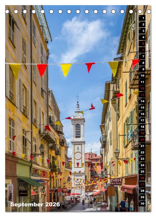 Produktbild: Idyllisches Nizza (Tischkalender 2026 DIN A5 hoch), CALVENDO Monatskalender