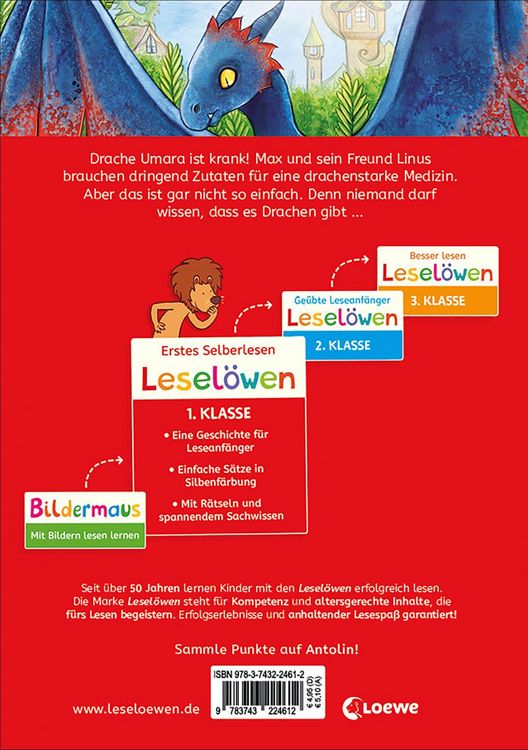 Produktbild: Lesel&ouml;wen 1. Klasse - Notfall im Drachenpark