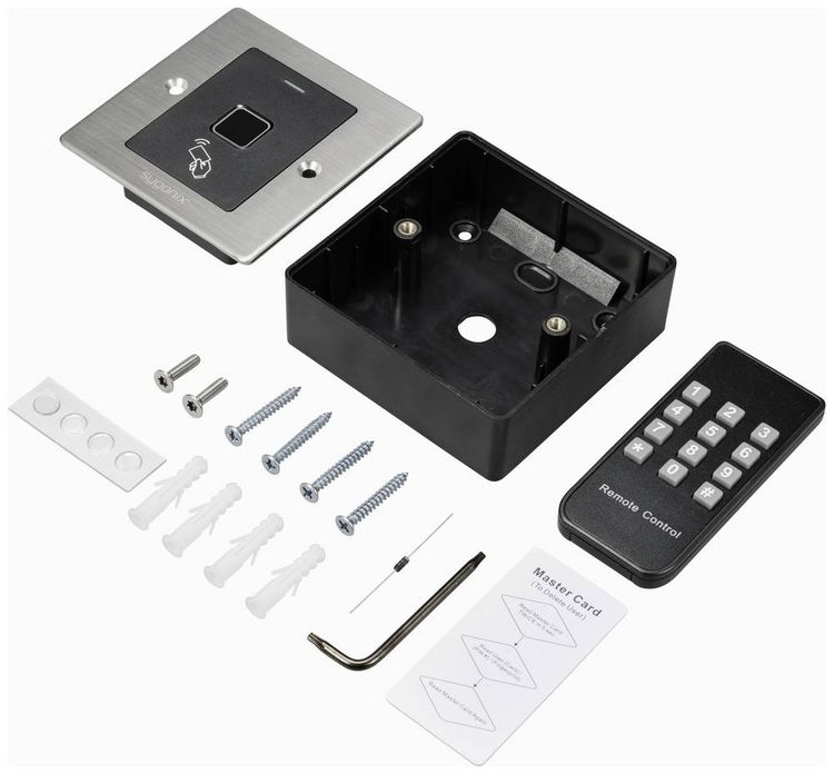 Produktbild: Sygonix SY-6097868 Fingerprint/RFID Zugangssystem Unterputz 12 V/DC, 18 V/DC IP66