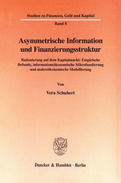 Produktbild: Asymmetrische Information und Finanzierungsstruktur.
