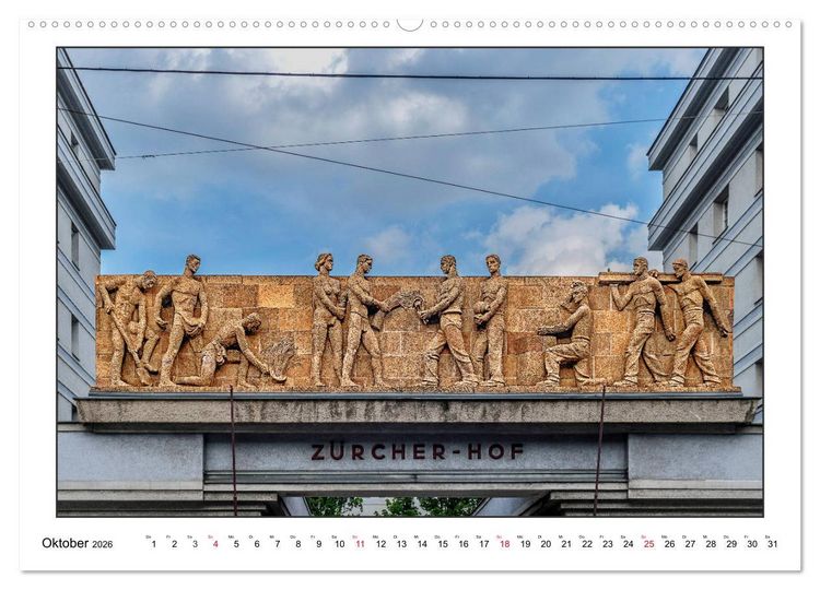 Produktbild: Fassadenkunst im Roten Wien (Wandkalender 2026 DIN A2 quer), CALVENDO Monatskalender