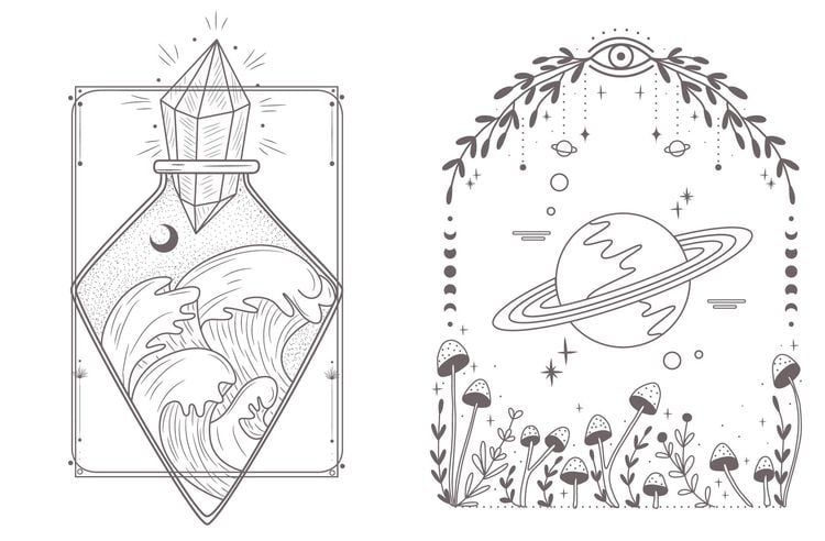 Produktbild: Inspiration Tarot – 50 mystische Motive zum Ausmalen für mehr Durchblick im Alltag