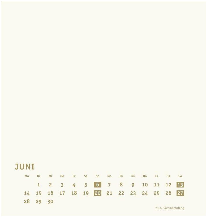 Produktbild: Premium-Bastelkalender gold mittel 2027