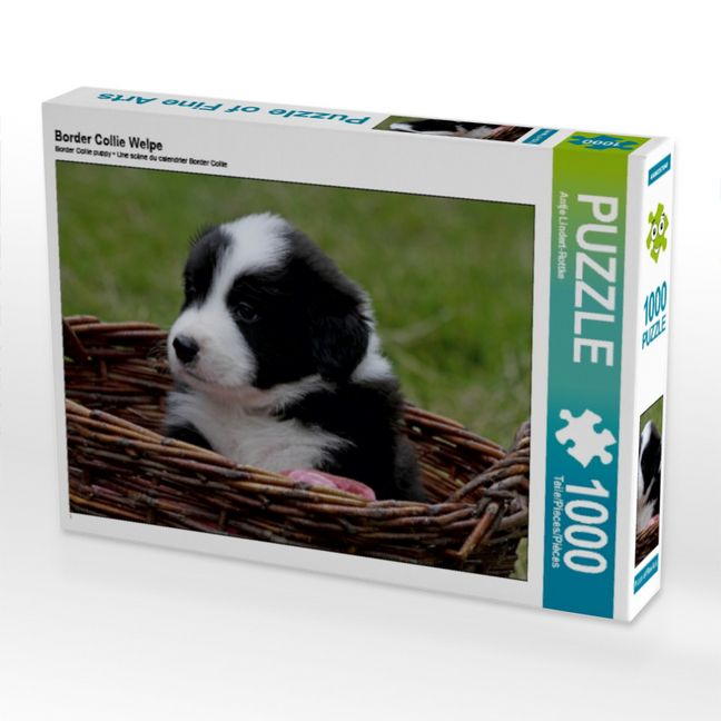 Produktbild: CALVENDO Puzzle Border Collie Welpe | 1000 Teile Lege-Gr&ouml;&szlig;e 64x48cm Foto-Puzzle f&uuml;r gl&uuml;ckliche Stunden