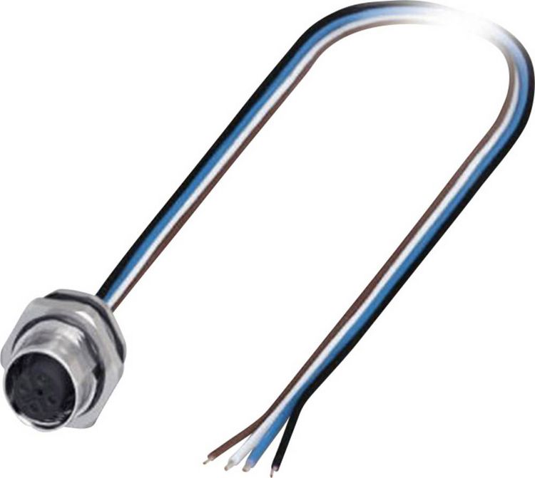 Produktbild: Phoenix Contact 1419632 Sensor-/Aktor-Einbausteckverbinder M12 Buchse, Einbau 0.50 m Polzahl Sensoren: 4 1 St.