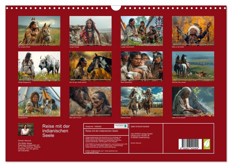 Produktbild: Reise mit der indianischen Seele (Wandkalender 2026 DIN A3 quer), CALVENDO Monatskalender