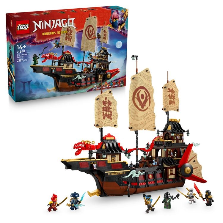 Bild vom Artikel LEGO NINJAGO Der Tempel-Flugsegler - Set mit Spielzeug Schiff - 71848 vom Autor 