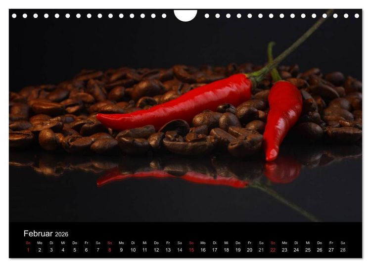 Produktbild: Hot Chili K&uuml;chen Kalender (Wandkalender 2026 DIN A4 quer), CALVENDO Monatskalender