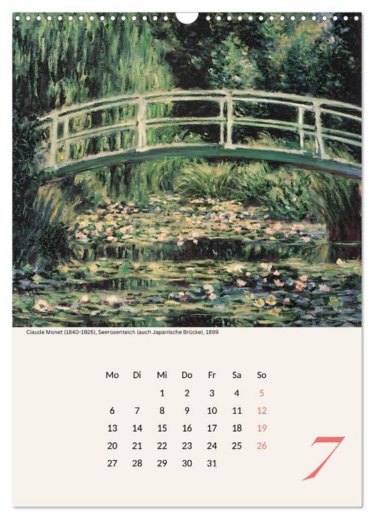 Produktbild: Claude Monet Impressionen 2026 (Wandkalender 2026 DIN A3 hoch), CALVENDO Monatskalender