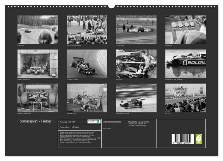 Produktbild: Formelsport - Fieber (hochwertiger Premium Wandkalender 2026 DIN A2 quer), Kunstdruck in Hochglanz