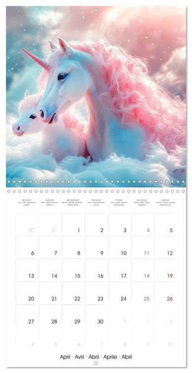 Produktbild: Unicorn Whispers - Tales of Glitter and Grace (Wall Calendar 2026 12 &times; 12 Inch) CALVENDO 12 Month Wall Calendar