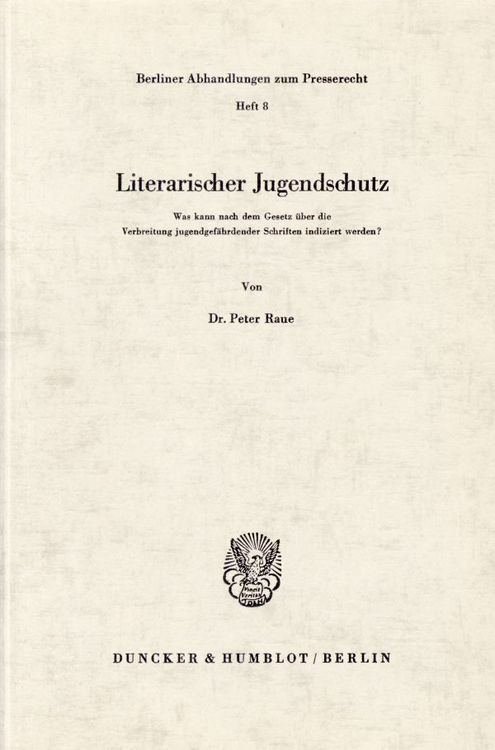 Produktbild: Literarischer Jugendschutz.