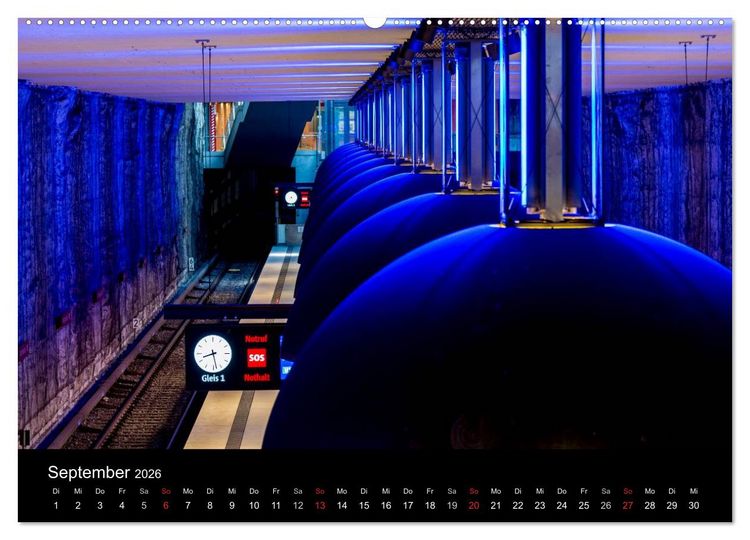 Produktbild: U-Bahn in M&uuml;nchen (hochwertiger Premium Wandkalender 2026 DIN A2 quer), Kunstdruck in Hochglanz