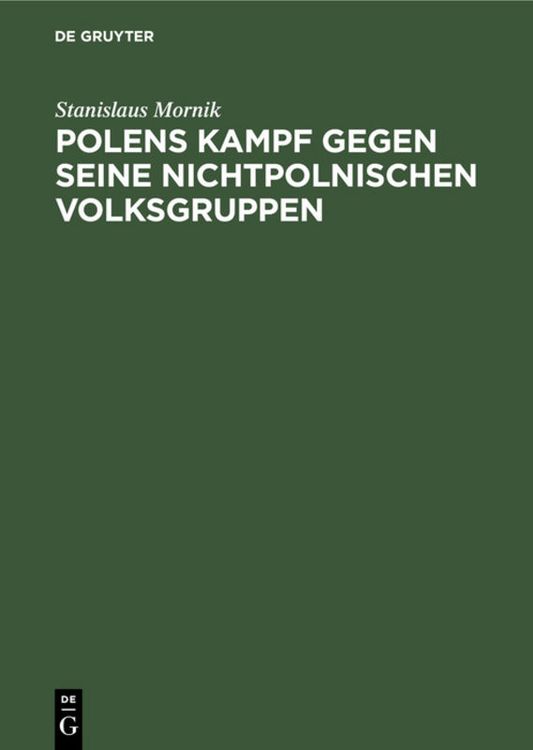 Produktbild: Polens Kampf gegen seine nichtpolnischen Volksgruppen