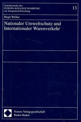 Produktbild: Nationaler Umweltschutz und Internationaler Warenverkehr