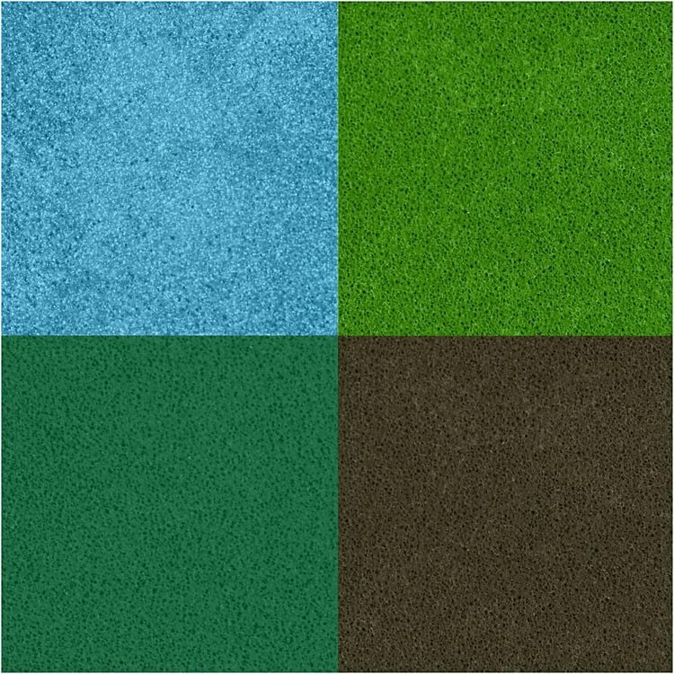 Produktbild: Creativ Company Stempelkissen, H 2 cm, Gr&ouml;&szlig;e 3,5x3,5 cm, Gr&uuml;n, Hellgr&uuml;n, Olivgr&uuml;n, Aqua, 4 Stk