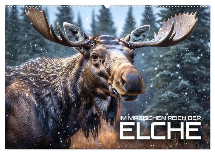 Produktbild: Im magischen Reich der Elche (Wandkalender 2026 DIN A2 quer), CALVENDO Monatskalender