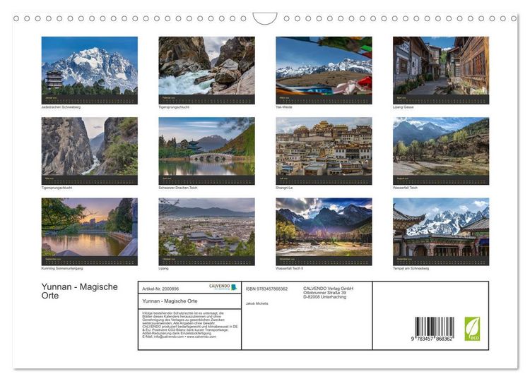Produktbild: Yunnan - Magische Orte (Wandkalender 2026 DIN A3 quer), CALVENDO Monatskalender