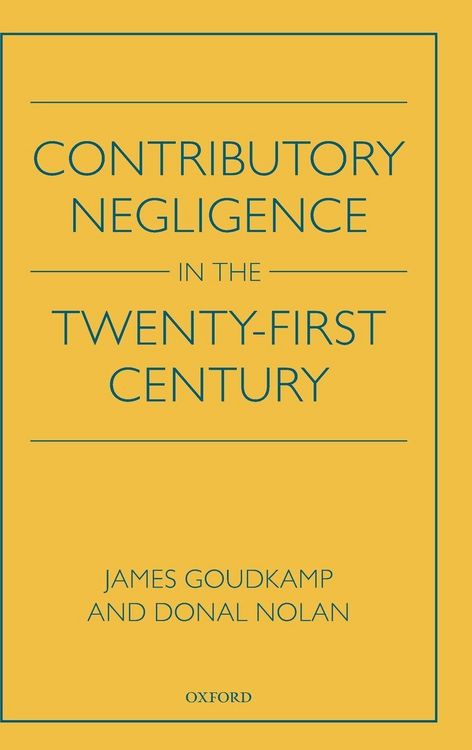Produktbild: Contributory Negligence in the Twenty-First Century
