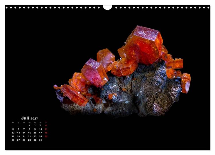 Produktbild: MINERALIEN designed by nature (Wandkalender 2027 DIN A3 quer), CALVENDO Monatskalender