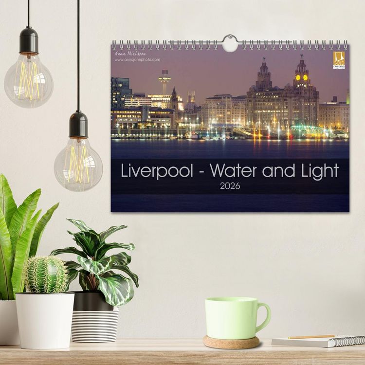 Produktbild: Liverpool - Water and Light (Wall Calendar 2026 DIN A4 landscape), CALVENDO 12 Month Wall Calendar
