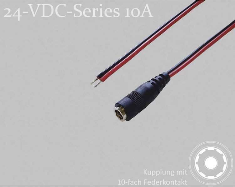 Produktbild: BKL Electronic 075904 DC-Steckverbinder DC-Kupplung - verzinnt 5.5 mm 2.1 mm 1.5 m 1 St. Single