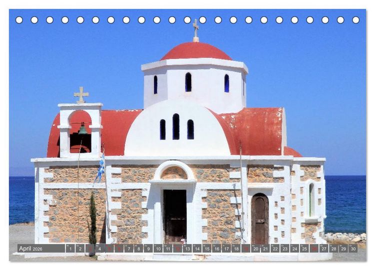 Produktbild: Kreta Pur - Eine Bilderreise f&uuml;r die Sinne (Tischkalender 2026 DIN A5 quer), CALVENDO Monatskalender