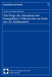 Produktbild: Zur Frage der Akzeptanz des humanit&auml;ren V&ouml;lkerrechts am Ende des 20. Jahrhunderts