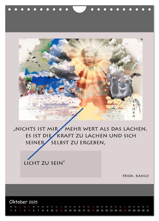 Produktbild: Frida Kahlo - Zitate im Dialog (Wandkalender 2025 DIN A4 hoch), CALVENDO Monatskalender