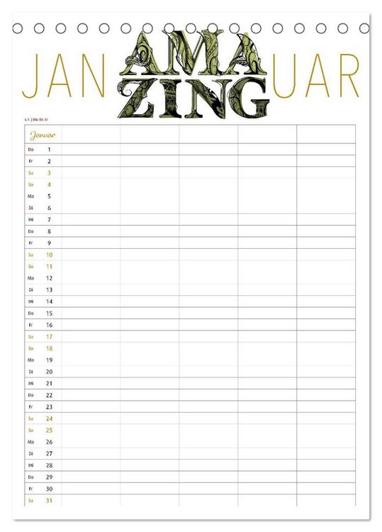 Produktbild: Fantastica Familienkalender miomanda (Tischkalender 2026 DIN A5 hoch), CALVENDO Monatskalender