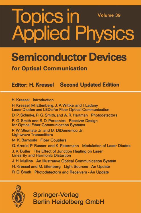 Produktbild: Semiconductor Devices for Optical Communication
