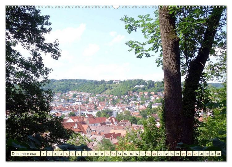 Produktbild: Unterwegs in T&uuml;bingen (hochwertiger Premium Wandkalender 2026 DIN A2 quer), Kunstdruck in Hochglanz