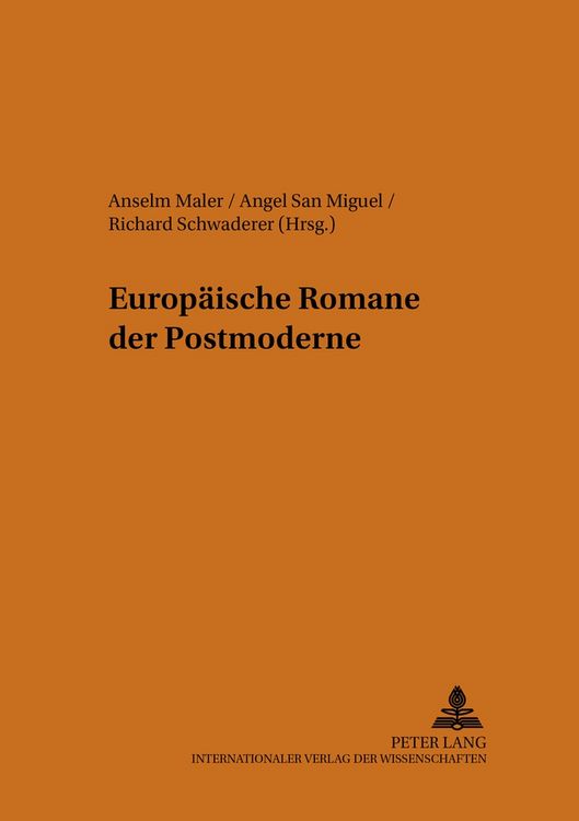Produktbild: Europ&auml;ische Romane der Postmoderne
