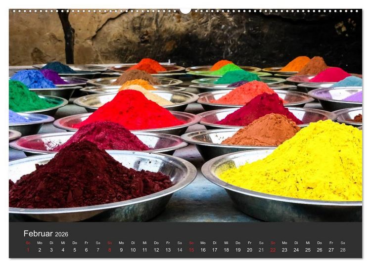 Produktbild: Indien 2026 Tempel, Tiger und Pal&auml;ste (Wandkalender 2026 DIN A2 quer), CALVENDO Monatskalender