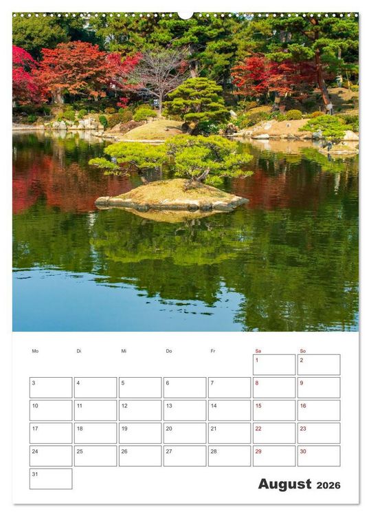 Produktbild: Herbst im japanischen Garten (Wandkalender 2026 DIN A2 hoch), CALVENDO Monatskalender