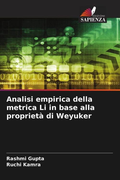Produktbild: Analisi empirica della metrica Li in base alla propriet&agrave; di Weyuker