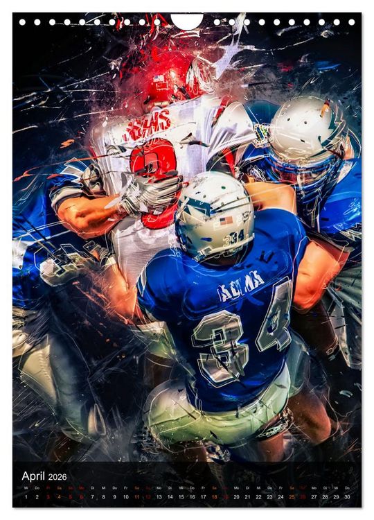 Produktbild: American Football - einfach faszinierend (Wandkalender 2026 DIN A4 hoch), CALVENDO Monatskalender