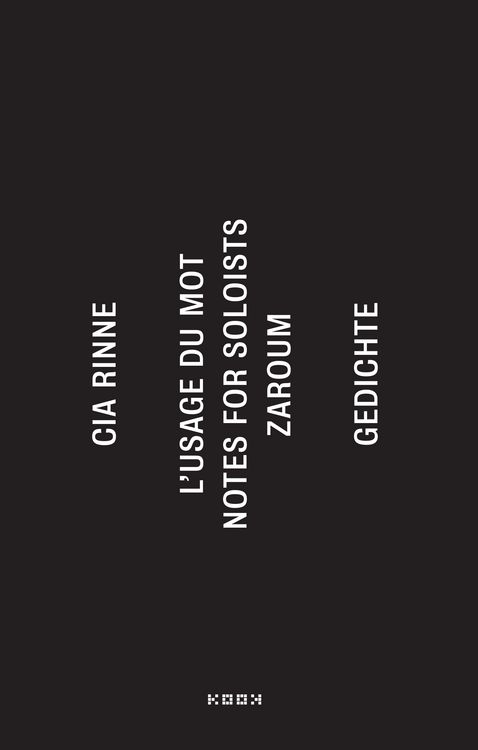 Produktbild: zaroum / notes for soloists / l&rsquo;usage du mot