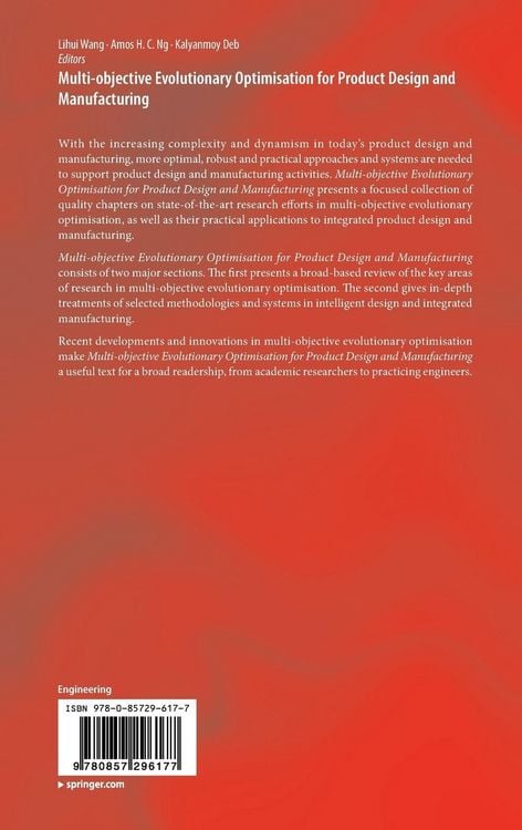 Produktbild: Multi-objective Evolutionary Optimisation for Product Design and Manufacturing