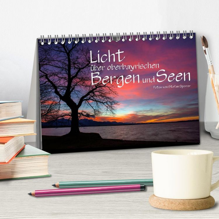 Produktbild: Licht &uuml;ber oberbayrischen Bergen und Seen (Tischkalender 2026 DIN A5 quer), CALVENDO Monatskalender