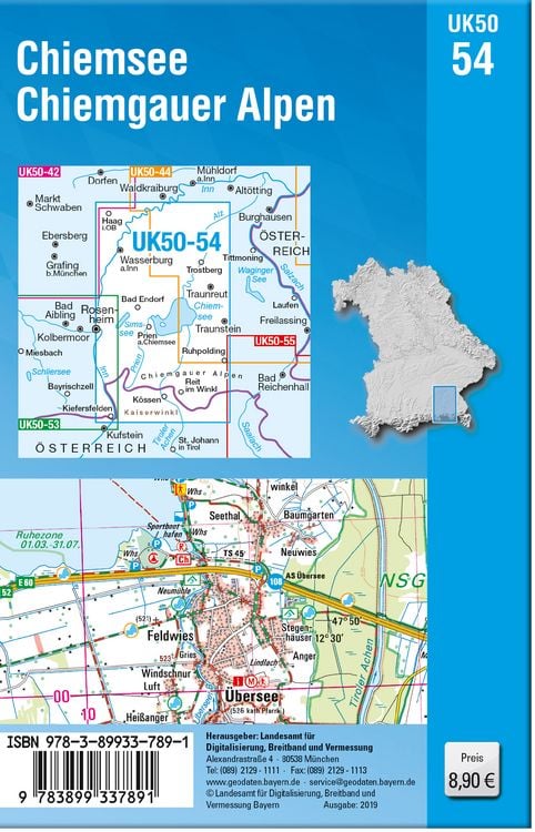 Produktbild: UK50-54 Chiemsee, Chiemgauer Alpen