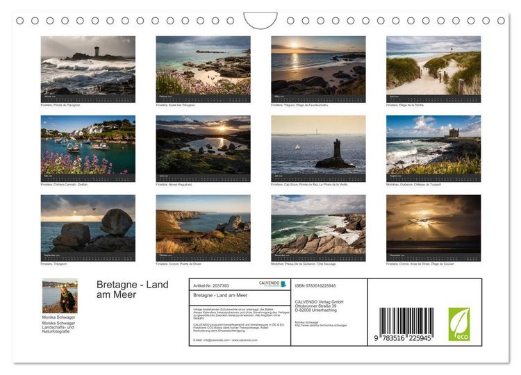 Produktbild: Bretagne - Land am Meer (Wandkalender 2026 DIN A4 quer), CALVENDO Monatskalender