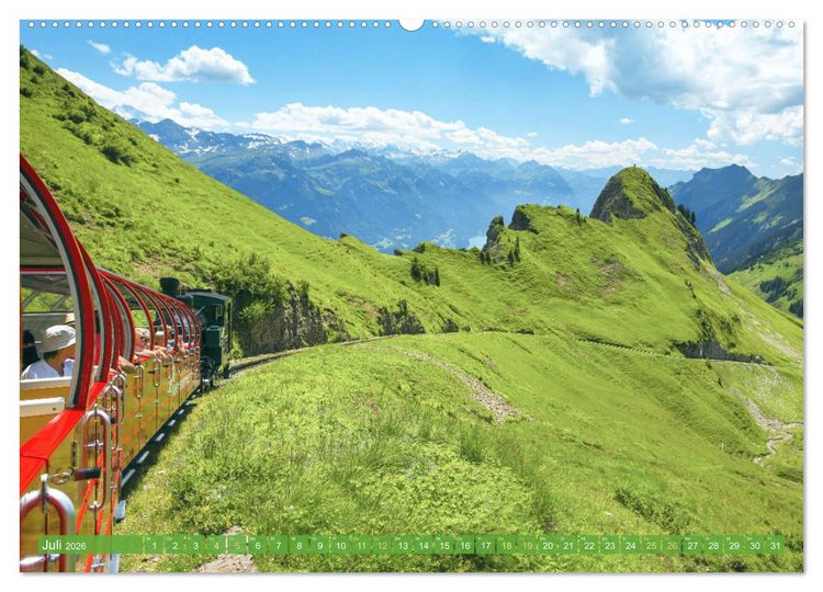 Produktbild: Im Zug durch Schweizer Berge (Wandkalender 2026 DIN A2 quer), CALVENDO Monatskalender