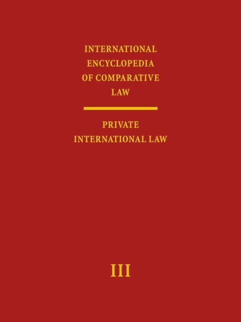 Produktbild: International Encyclopedia of Comparative Law, Volume III (2 Vols)