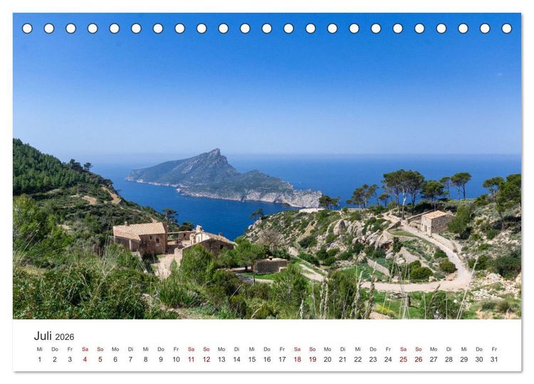 Produktbild: Mallorca - Eine traumhafte Reise nach Spanien. (Tischkalender 2026 DIN A5 quer), CALVENDO Monatskalender