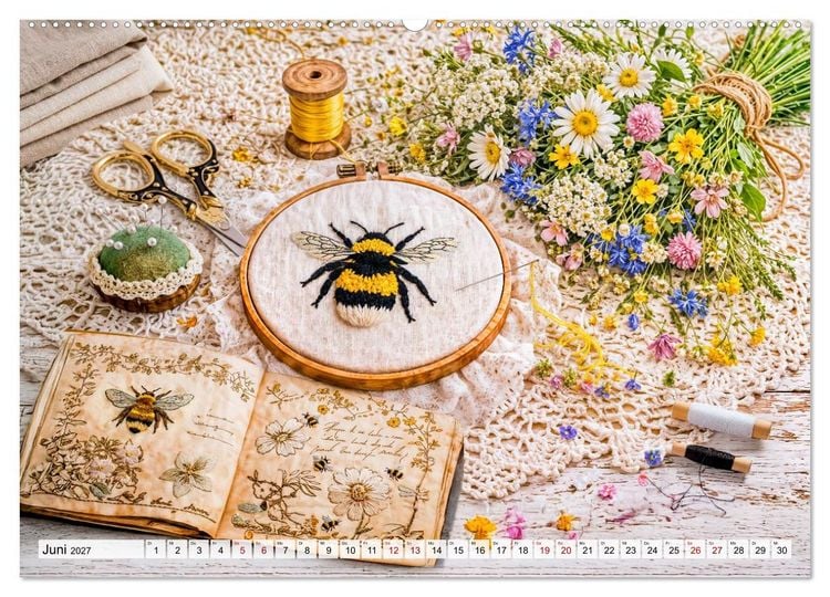 Produktbild: Alte Handwerksk&uuml;nste - Sticken, Backen, Schneidern und Traditionen (Wandkalender 2027 DIN A2 quer), CALVENDO Monatskalender
