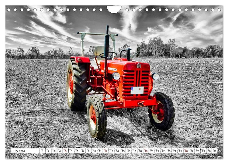 Produktbild: Tractors from past times (Wall Calendar 2026 DIN A4 landscape), CALVENDO 12 Month Wall Calendar