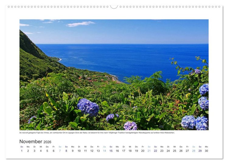 Produktbild: Azoren-Insel Sao Jorge &ndash; traumhafte Fajas auf dem gr&uuml;nsten Eiland Portugals (Wandkalender 2026 DIN A2 quer), CALVENDO Monatskalender