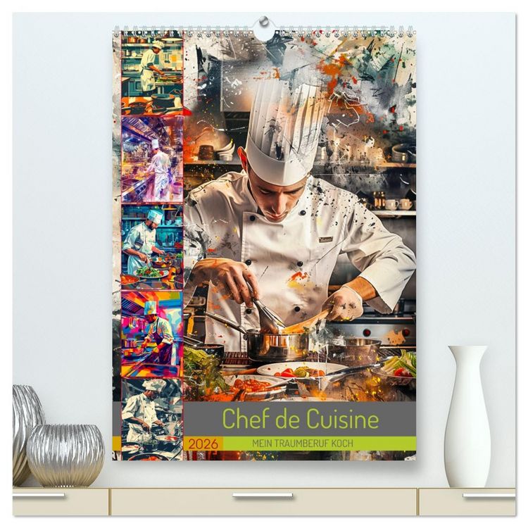 Produktbild: Chef de Cuisine - Mein Traumberuf Koch (hochwertiger Premium Wandkalender 2026 DIN A2 hoch), Kunstdruck in Hochglanz